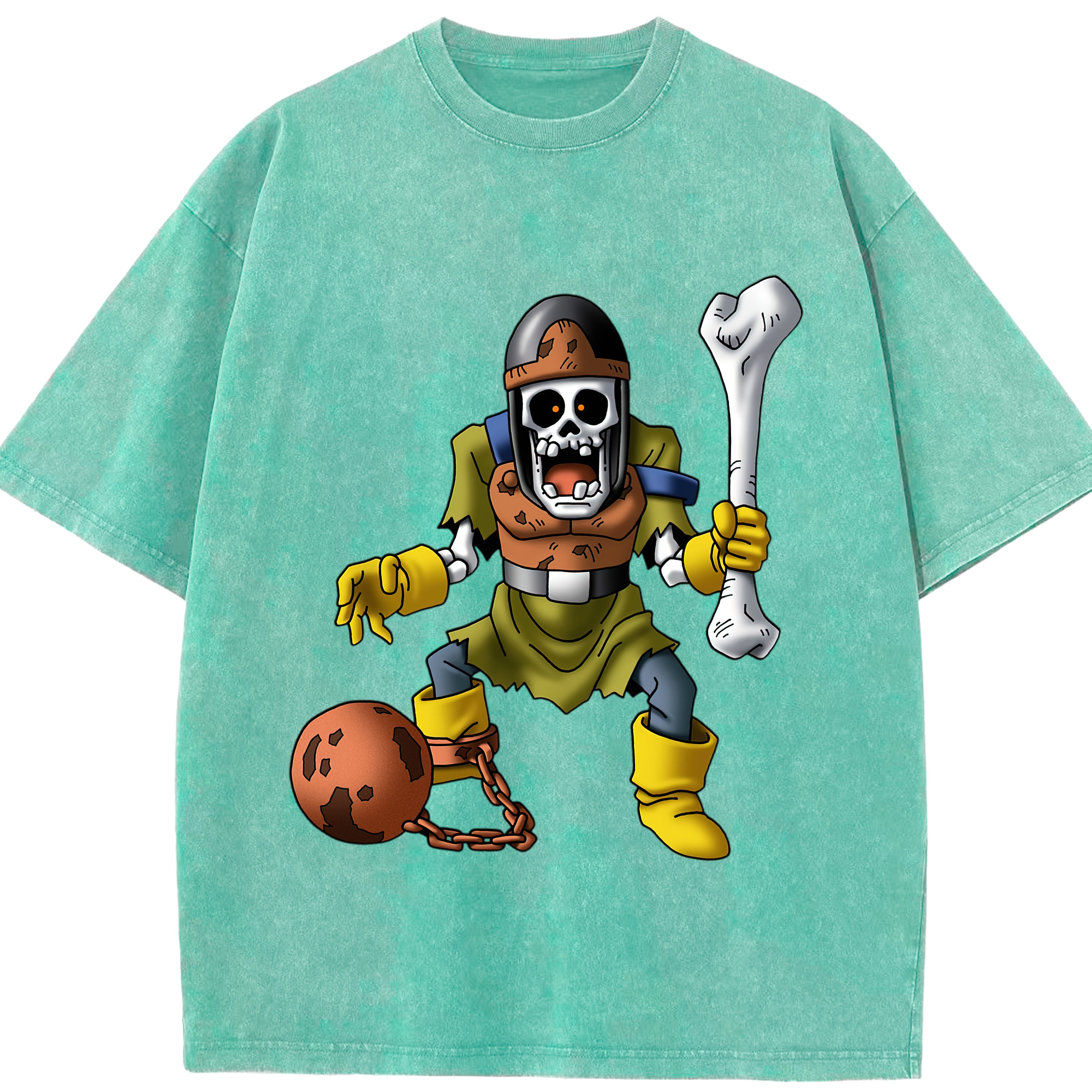 （画像用） ドラゴンクエスト Doragon Kuesuto Dragon Quest 綿100% ヴィンテージ風 半袖Tシャツ（フロントプリント）